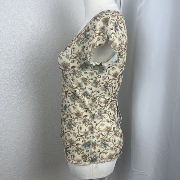 Vintage Babydoll Fairy Top Juniors Large Sheer Floral Y2K Cottage Coquette - Picture 6 of 12